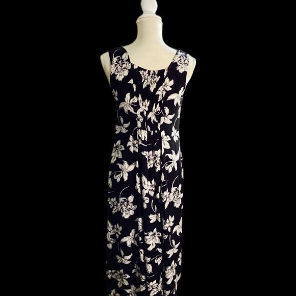 VTG BFA Classics M-12 Women’s Black White Dress Spring Summer Dress 100% Ra… - Picture 2 of 16